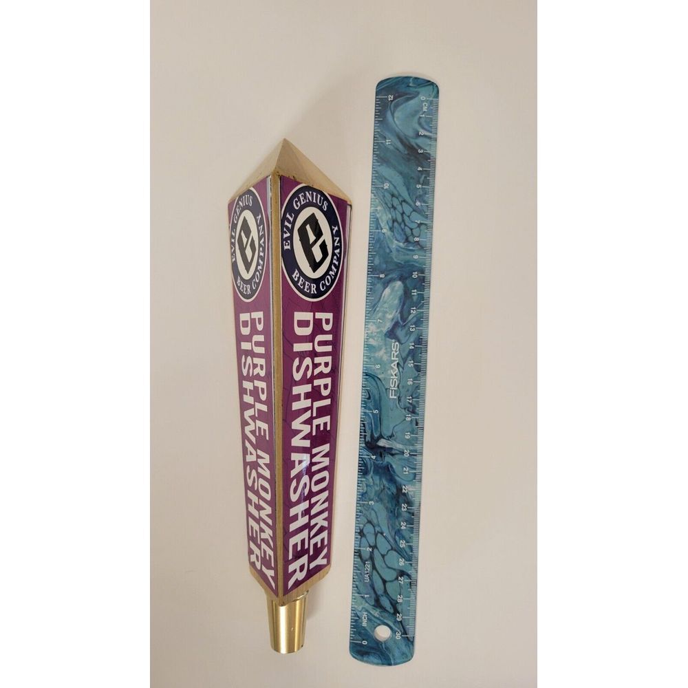 Evil Genius Beer Company Purple Monkey Dishwasher Beer Tap Handle